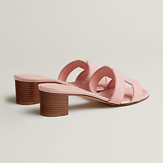 Size 39EU NEW HERMÈS Vert D'eau Calfskin Oasis Sandals | eBay